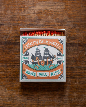 Archivist Even on Calm Water Matches in Square Matchbox