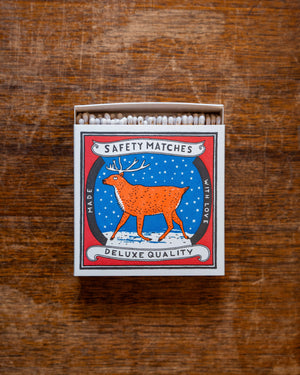 Archivist Reindeer Matches in Square Matchbox