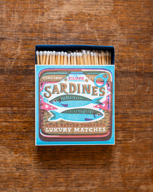 Archivist Sardine Matches in Square Matchbox