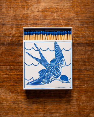 Archivist Swallow Matches in Square Matchbox
