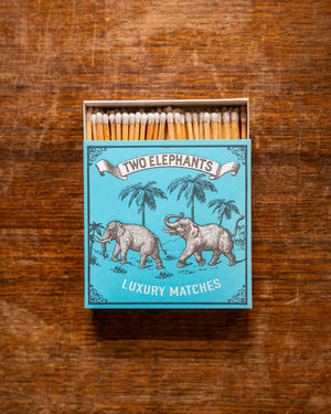 Archivist Two Elephants Matches in Square Matchbox