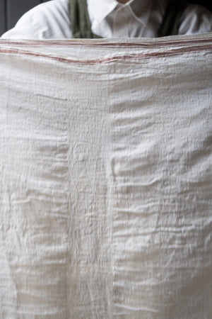 Auntie Oti Brown & White Border Towel