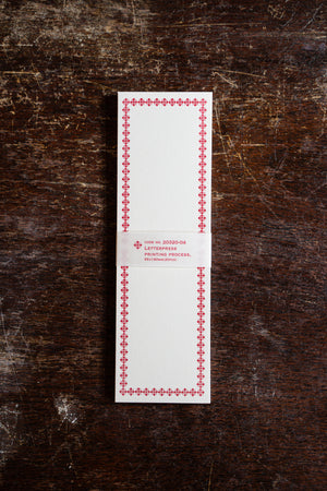 Classiky Letterpress Folded Memo Card
