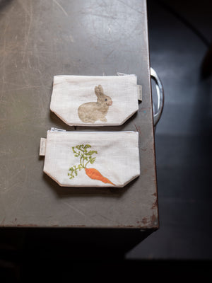 Fog Linen Work Isabelle Boinot Rabbit and Carrot Pouch