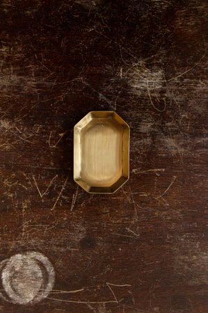 Fog Linen Work Brass Plate Long Octagonal