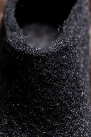 Glerups Wool The Black Rubber Slip-On