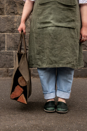 Waxed Canvas Log Carrier