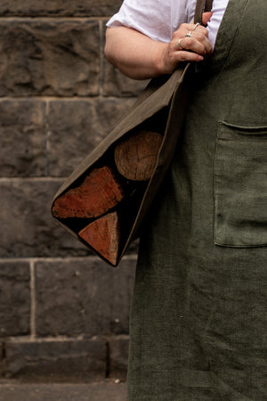 Waxed Canvas Log Carrier