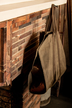 Waxed Canvas Log Carrier