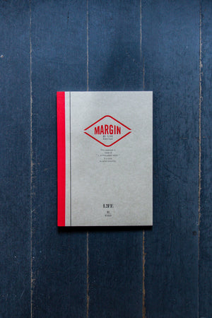 Life Stationery Margin Notebook Plain Red