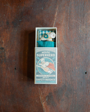 Maileg Mouse Super Hero in Matchbox