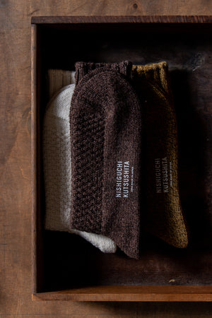 Nishiguchi Kutsushita Boston Wool Cotton Boot Socks