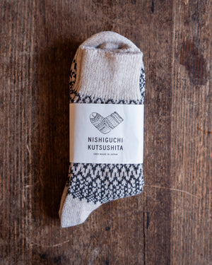 Nishiguchi Kutsushita Oslo Wool Jacquard Socks