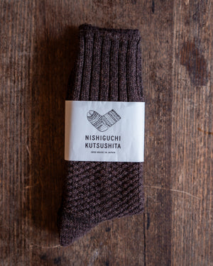 Nishiguchi Kutsushita Boston Wool Cotton Boot Socks