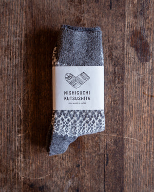 Nishiguchi Kutsushita Oslo Wool Jacquard Socks