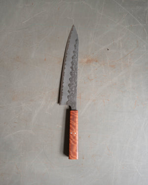 Lowe RE-Honed Kitchen Knife #47 - Curly Redgum
