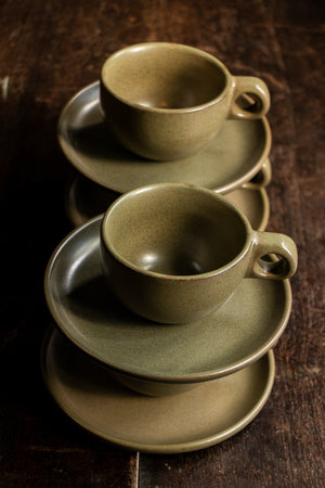Serax - Surface by Sergio Herman Camogreen Cappuccino / Tea and Plate Set 4