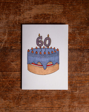 The Nonsense Maker Sixtieth Birthday Cake Card