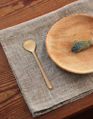 Fog linen Work Brass Dessert Spoon