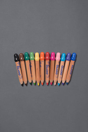 Giotto Be-be Super Jumbo Coloured Pencils 12 Pack