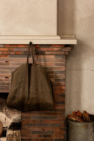 Waxed Canvas Log Carrier