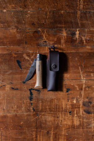 Opinel N°08 Stainless Steel Knife + Sheath Set