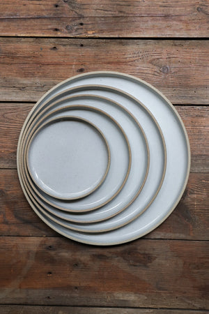 Hasami Porcelain Plate/ Lid Gloss Grey