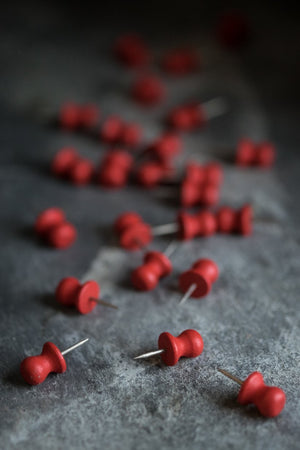 Merchant & Mills Red Wooden Map Pins