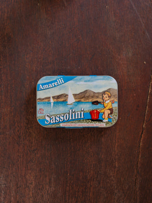 Amarelli Sassolini Sugar Coated Liquorice in Box (Teal) - 40g