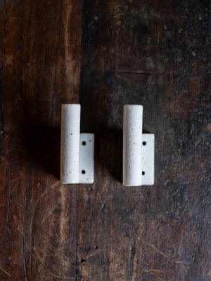 Anchor Ceramics Wall Hook Speckled White (PAIR)