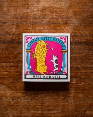 Archivist Big Cat Little Cat Matches in Square Matchbox