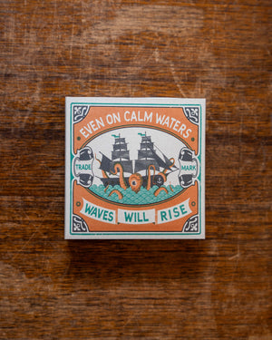 Archivist Even on Calm Water Matches in Square Matchbox