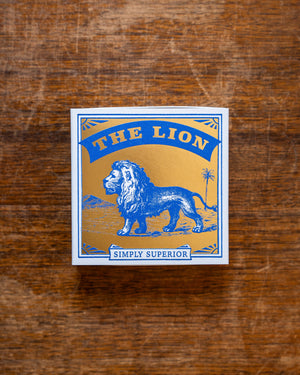 Archivist Gold Lion Matches in Square Matchbox
