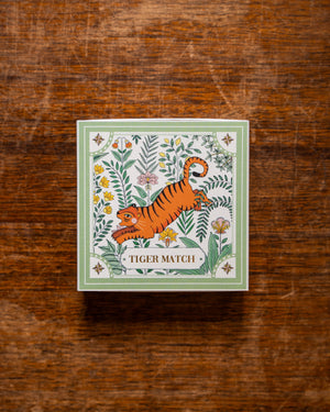 Archivist Green Tiger Matches in Square Matchbox