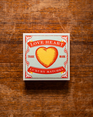 Archivist Love Heart Matches in Square Matchbox
