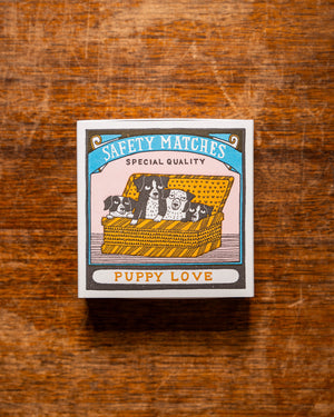 Archivist Puppy Love Matches in Square Matchbox