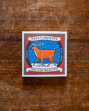 Archivist Reindeer Matches in Square Matchbox