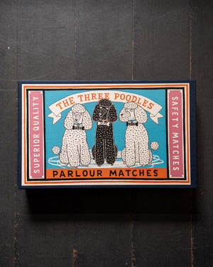 Archivist Three Poodles Giant Matches In Giant Matchbox