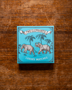 Archivist Two Elephants Matches in Square Matchbox