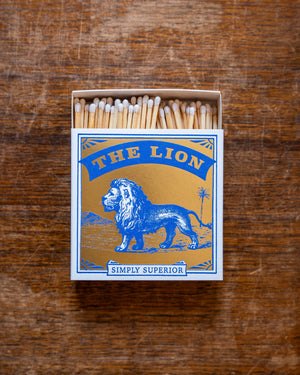 Archivist Gold Lion Matches in Square Matchbox