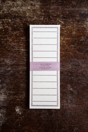 Classiky Letterpress Folded Memo Card