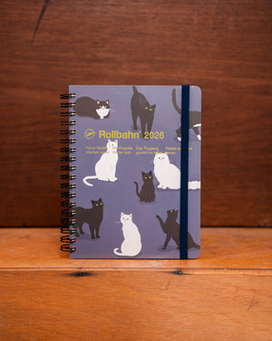 Delfonics 2026 Diary Rollbahn B6 Animal Blue Grey