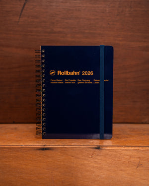 Delfonics 2026 Diary Rollbahn B6 Dark Blue