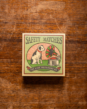Archivist Dog and Gramaphone Matches in Square Matchbox