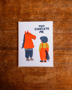 Egg Press You Complete Me Card