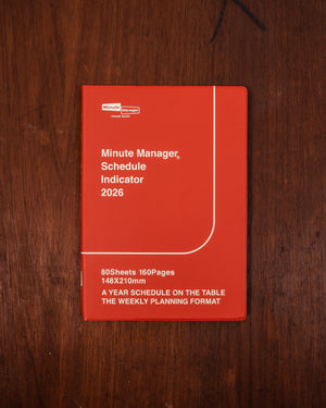 Hightide 2026 Diary Minute Manager A5 Red