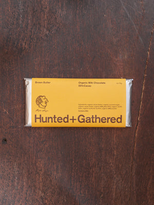 Hunted + Gathered & Pepe Saya Brown Butter Chocolate Bar 70g