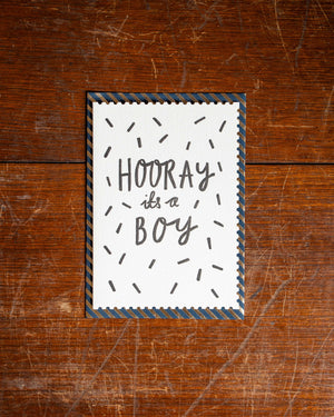 Katie Leamon Card Deco Hooray It's A Boy