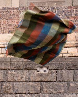 Klippan Gotland Wool Blanket Multi Green