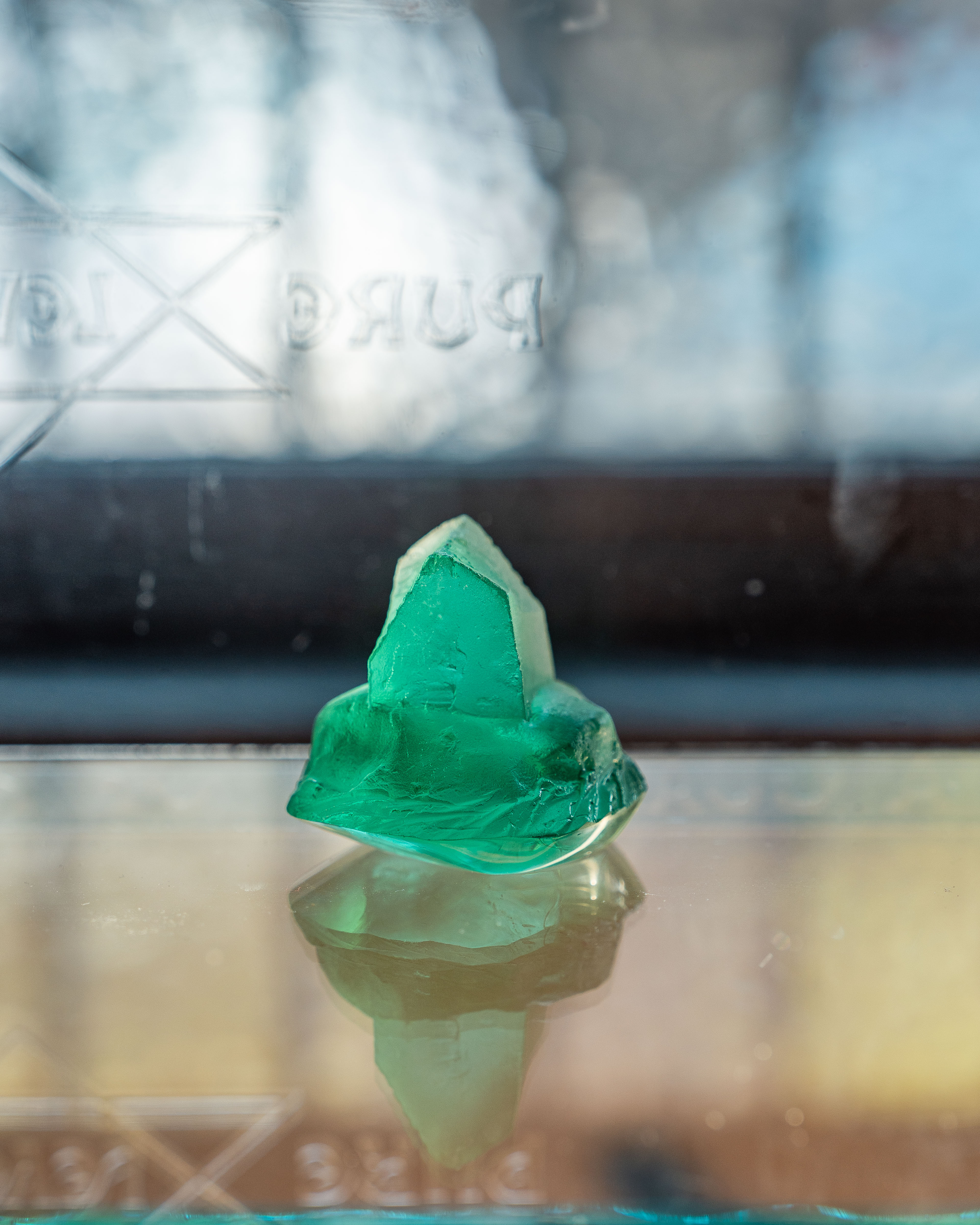 Island Homes Glass Art - Light Green